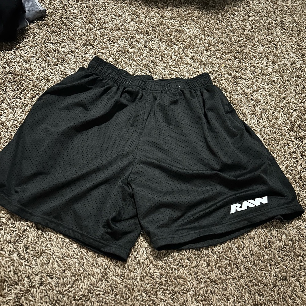 Raw Nutrition Men's Black Athletic Shorts